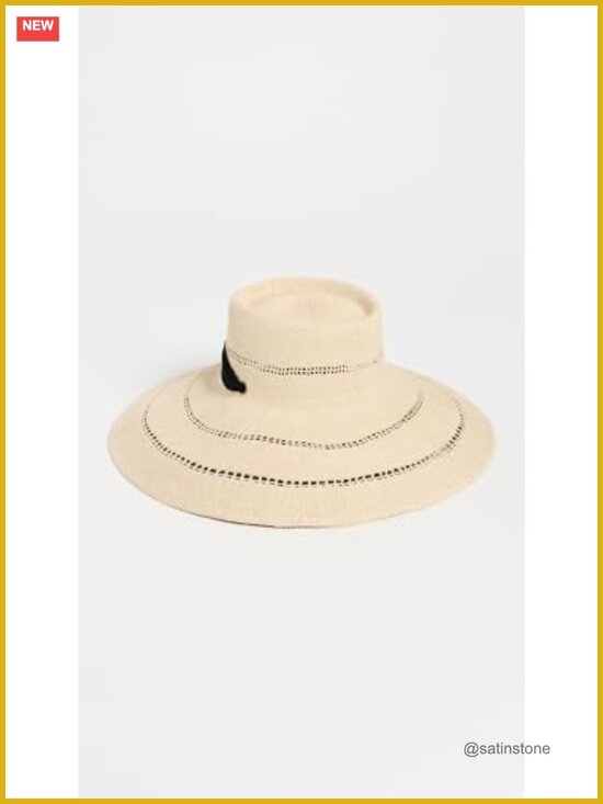Woven Straw Sun Hat with Adjustable Chin Tie - Lightweight Breathable main image 3